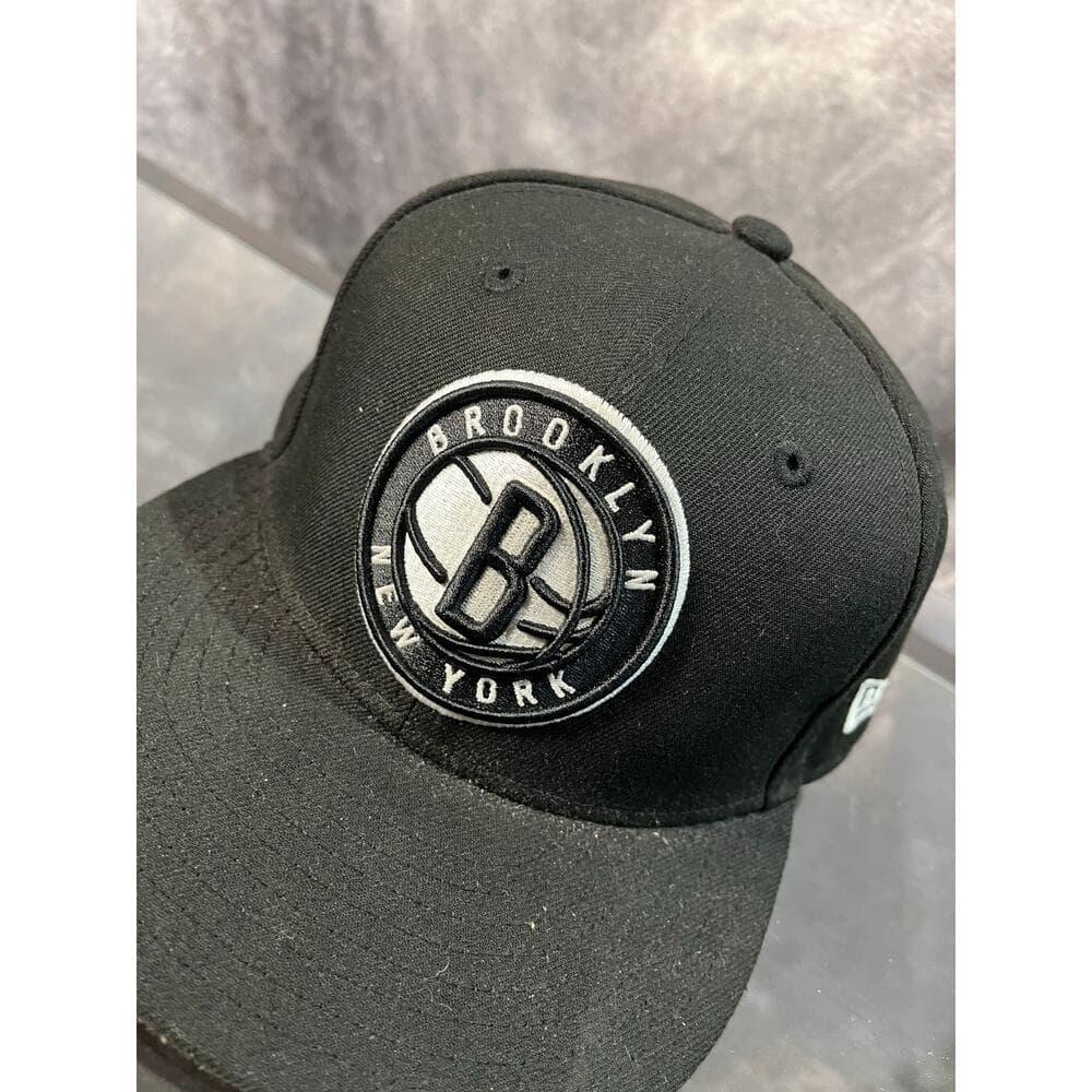 New Era Hat Size 7 1/2 Black The Brooklyn Nets - Thumbnail 7