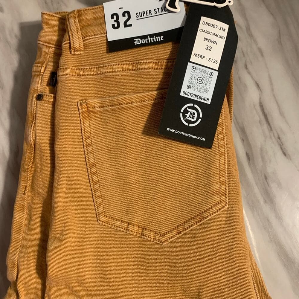 Doctrine Superstack Brown Mens Jeans Size 32 - Thumbnail 7
