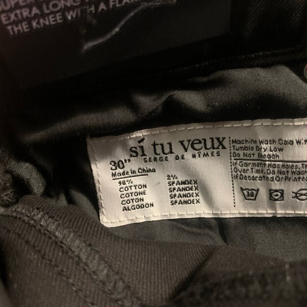 Si Tu Veux Superstack Black Wax Mens Jeans Size 30 - Thumbnail 5