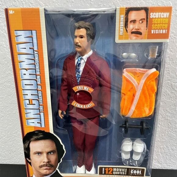 Anchorman Ron Burgundy 13" Talking Figure by Beeline Creative INC 2013 NIB - Thumbnail 6