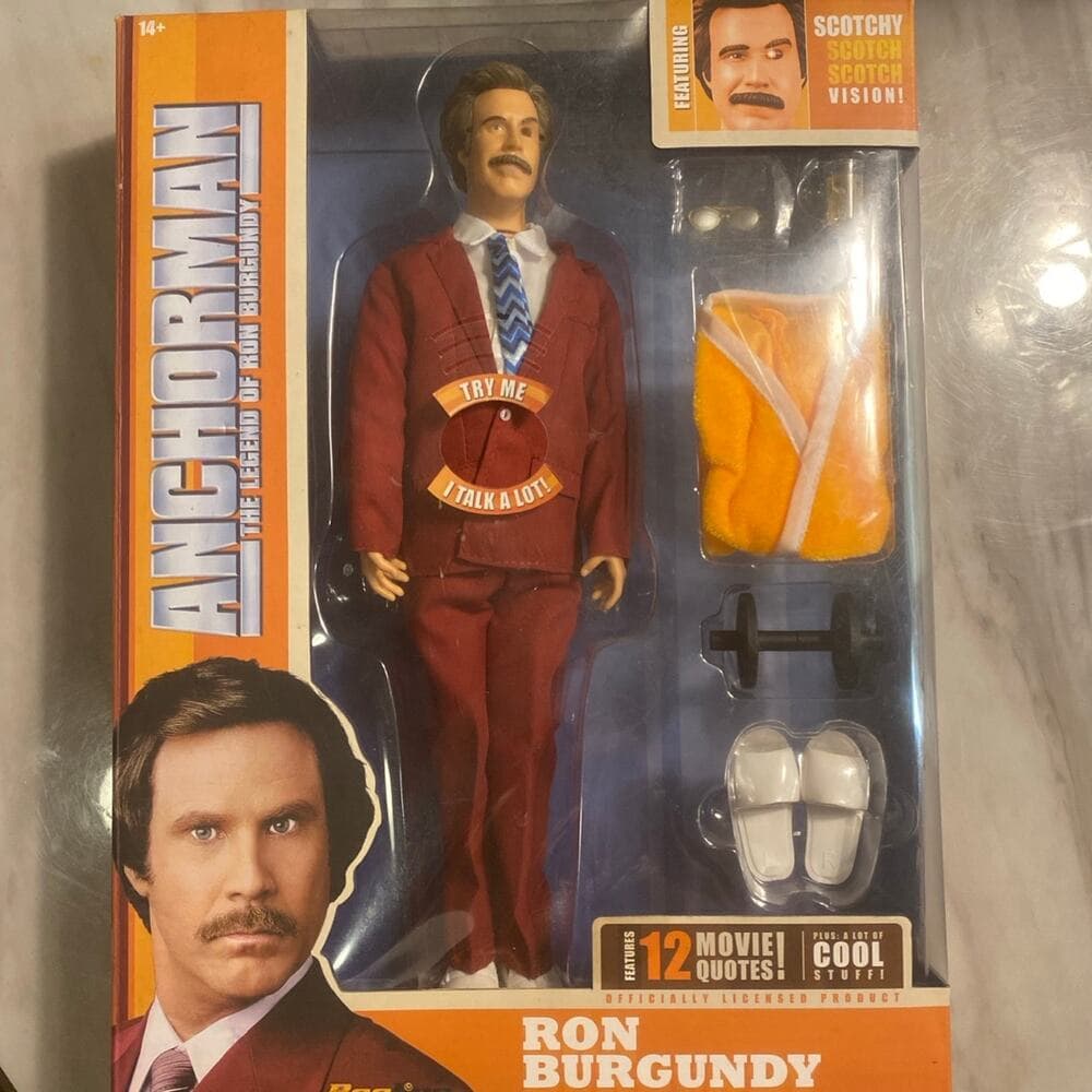 Anchorman Ron Burgundy 13" Talking Figure by Beeline Creative INC 2013 NIB - Thumbnail 2