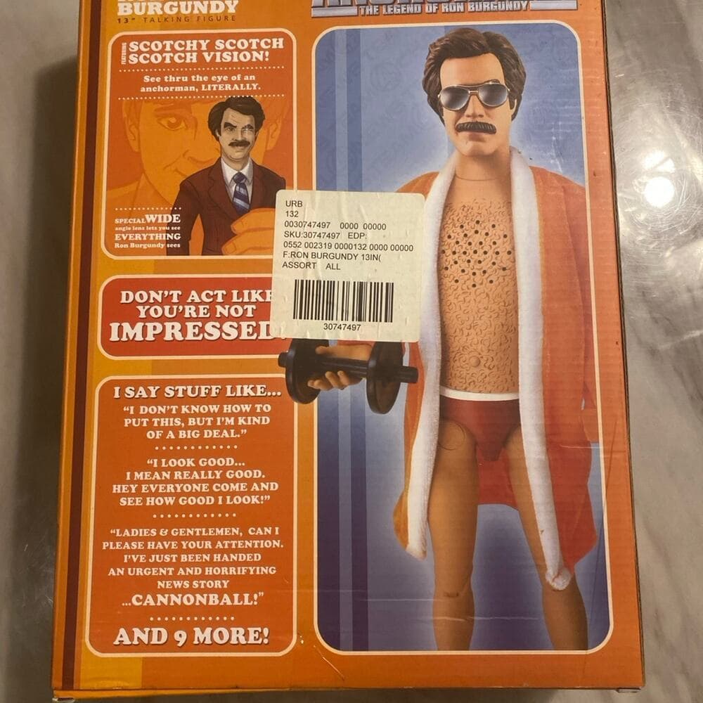 Anchorman Ron Burgundy 13" Talking Figure by Beeline Creative INC 2013 NIB - Thumbnail 3