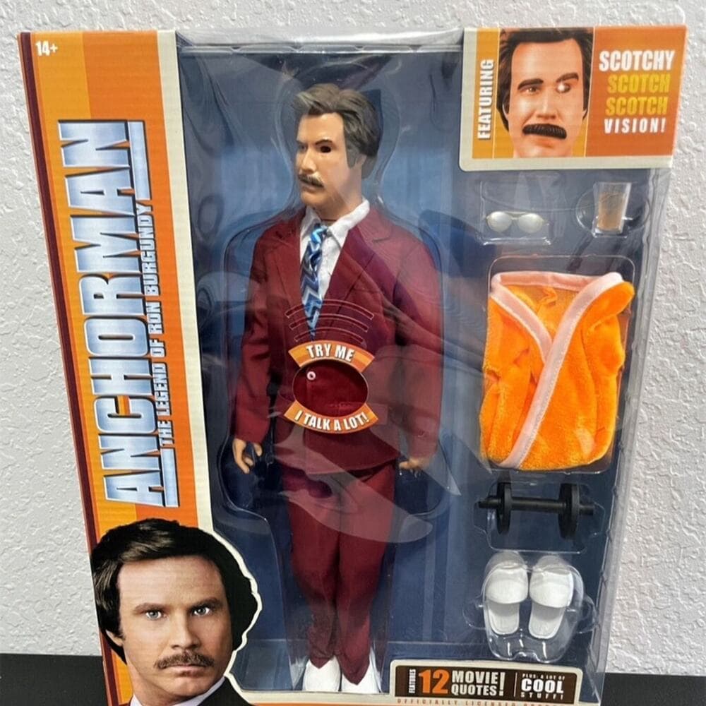 Anchorman Ron Burgundy 13" Talking Figure by Beeline Creative INC 2013 NIB - Thumbnail 5