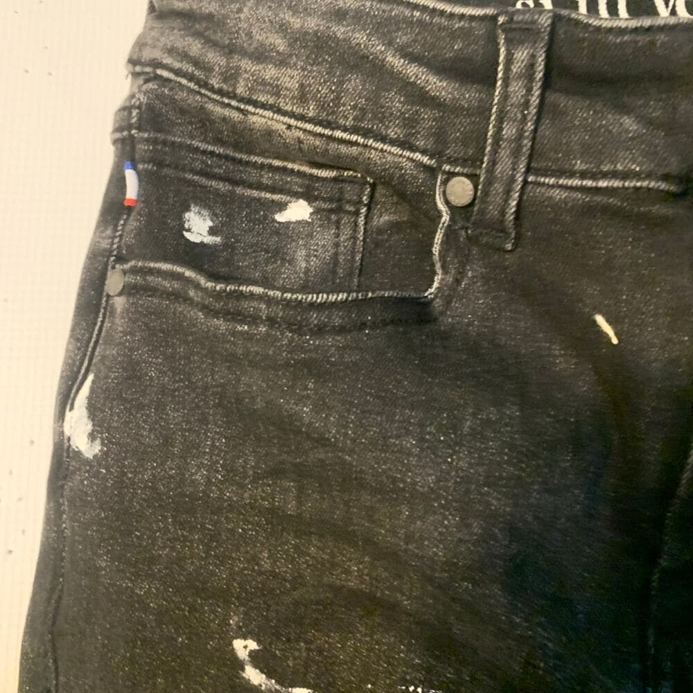 Si Tu Veux Superstack Black Wash Mens Jeans Size 34 - Thumbnail 3