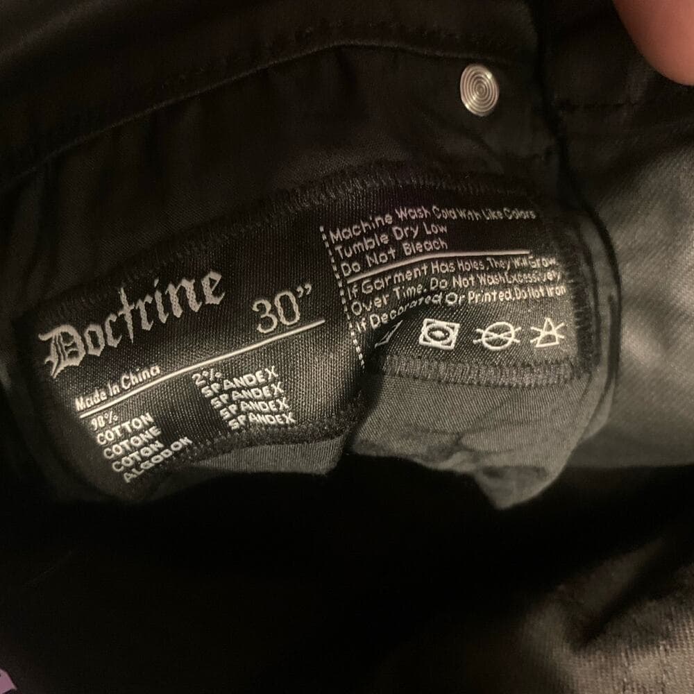 Doctrine Superstack Black Wax Mens Jeans Size 30 - Thumbnail 6