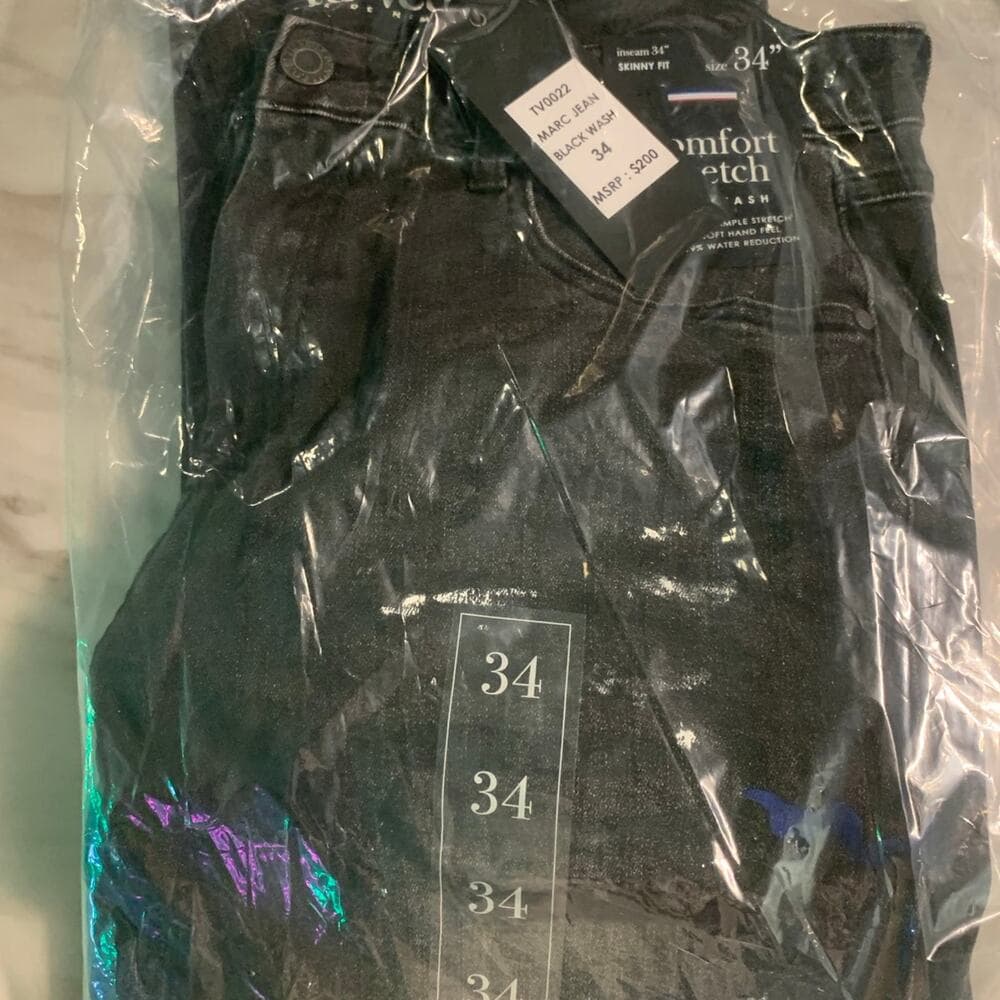 Si Tu Veux Superstack Black Wash Mens Jeans Size 34 - Thumbnail 9