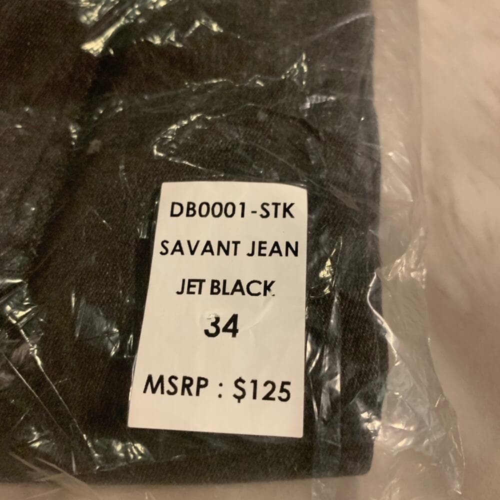 Doctrine Superstack Jet Black Mens Jeans Size 34 - Thumbnail 5