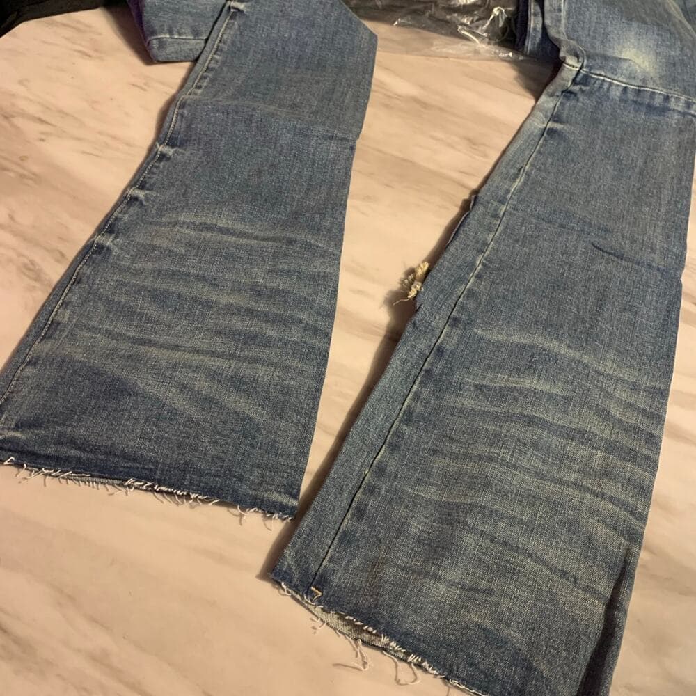 Si Tu Veux Superstack indigo Wash Mens Jeans Size 40 - Thumbnail 6