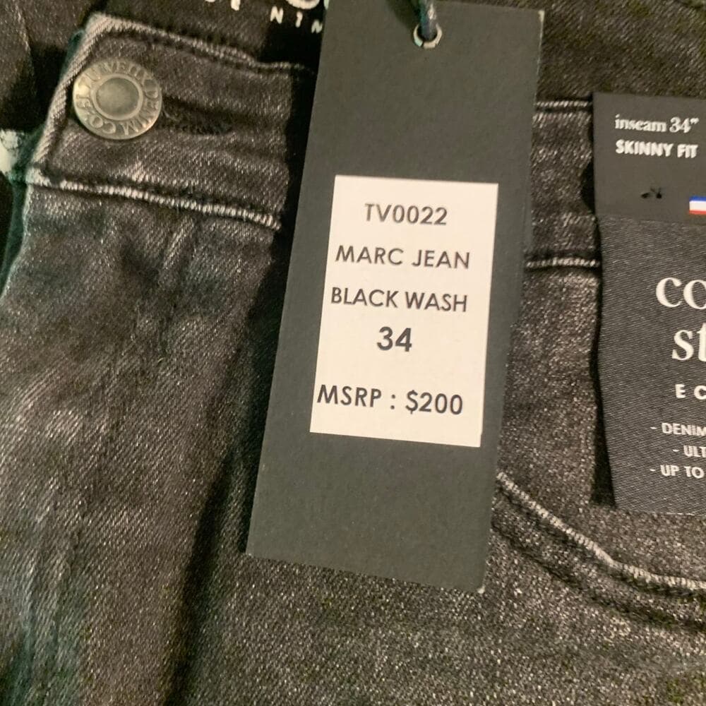 Si Tu Veux Superstack Black Wash Mens Jeans Size 34 - Thumbnail 10
