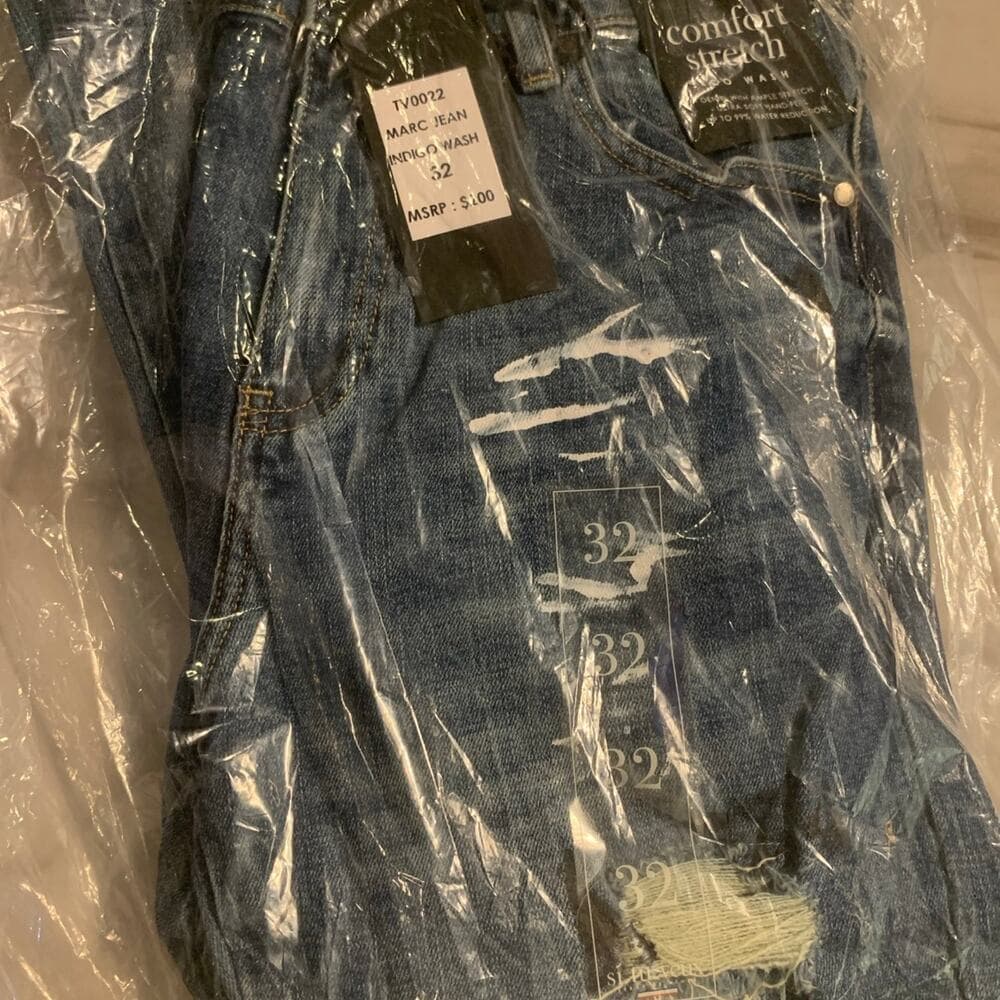 Si Tu Veux Superstack Indigo Wash Mens Jeans Size 32 - Thumbnail 6