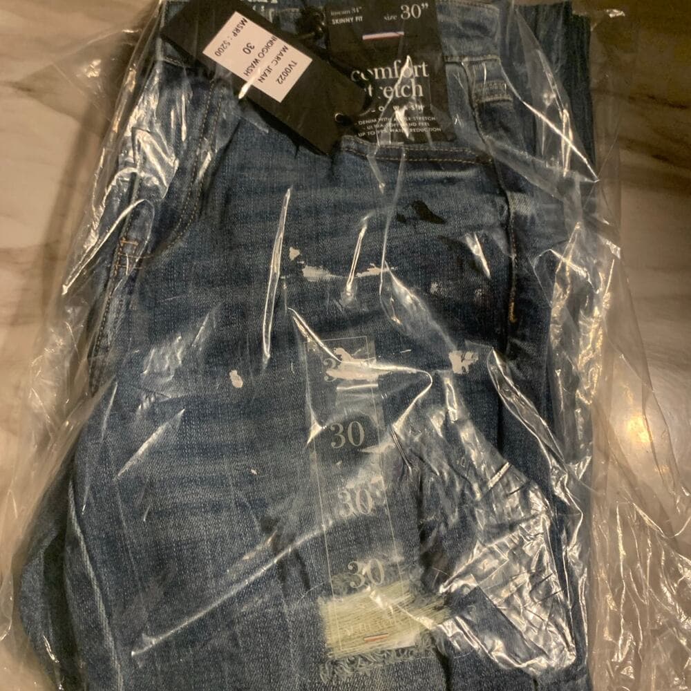 Si Tu Veux Superstack indigo Wash Jeans Size 30 - Thumbnail 8