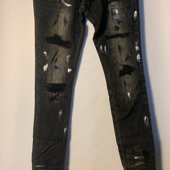Si Tu Veux Superstack Black Wash Mens Jeans Size 32 - Thumbnail 11