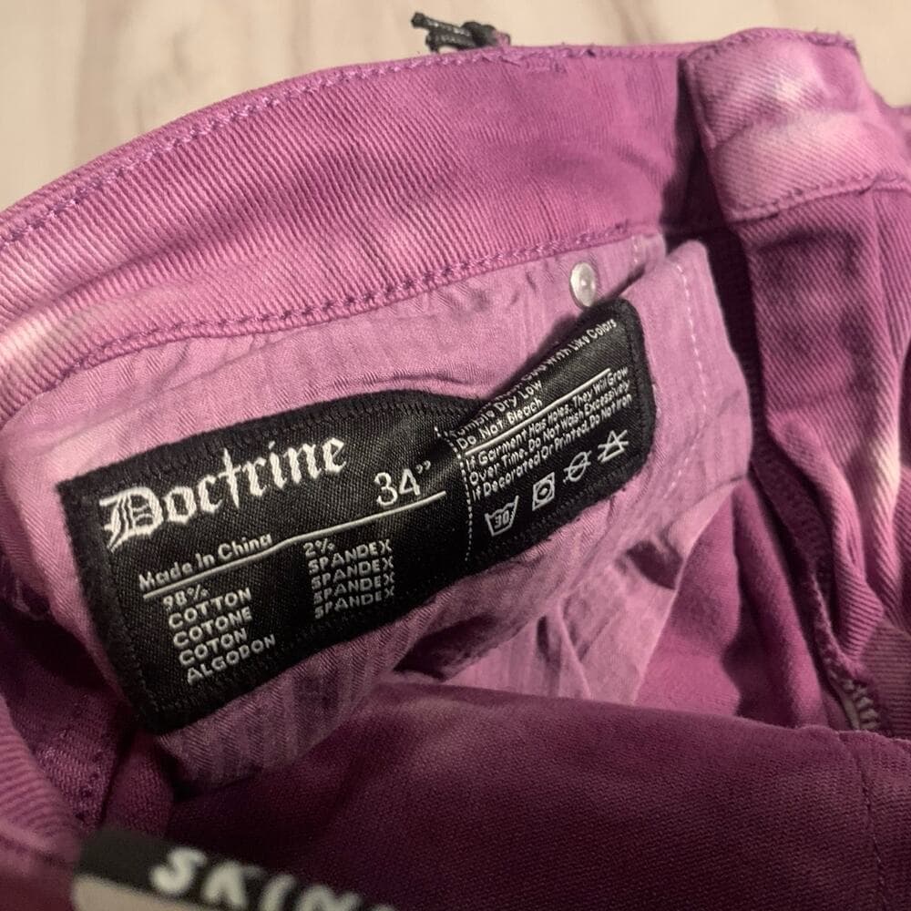 Doctrine Superstack Purple Mens Jeans Size 34 - Thumbnail 4