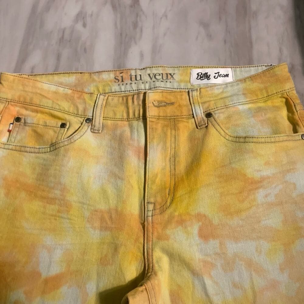 Si Tu Veux Superstack yellow Mens Jeans Size 32 - Thumbnail 3