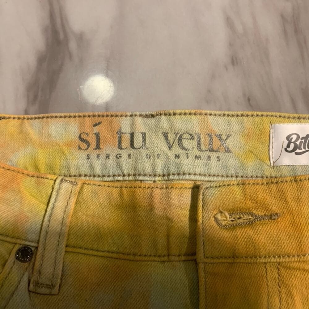 Si Tu Veux Superstack yellow Mens Jeans Size 32 - Thumbnail 5