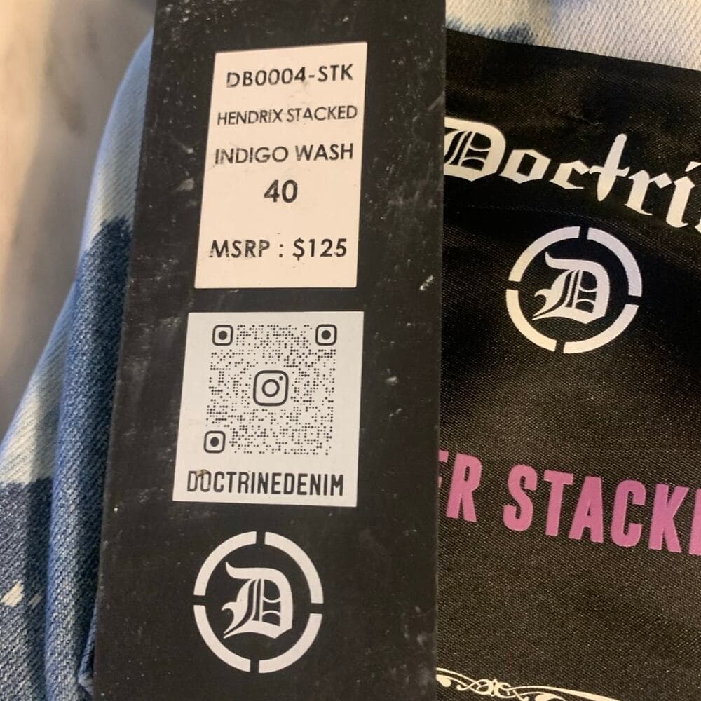 Doctrine Superstack Indigo Wash Mens Jeans Size 40 - Thumbnail 9