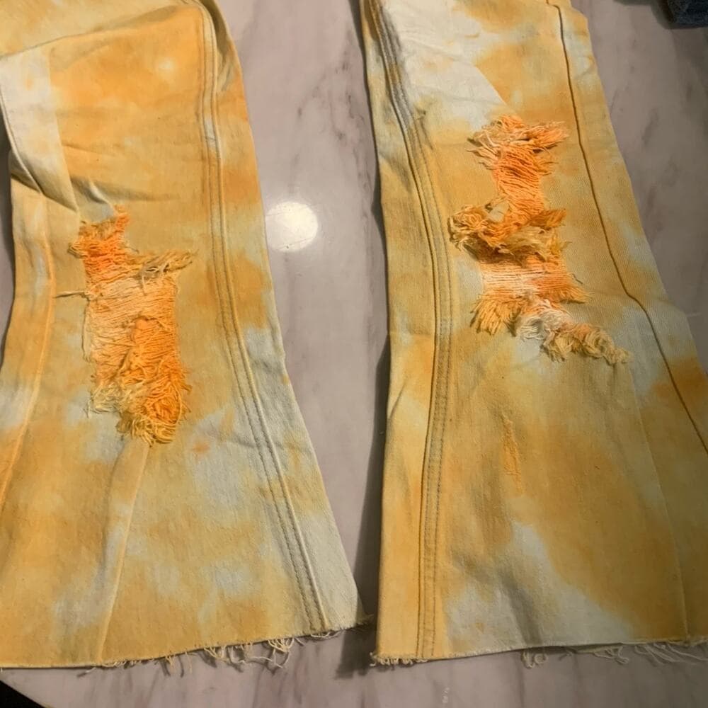 Si Tu Veux Superstack yellow Mens Jeans Size 32 - Thumbnail 7