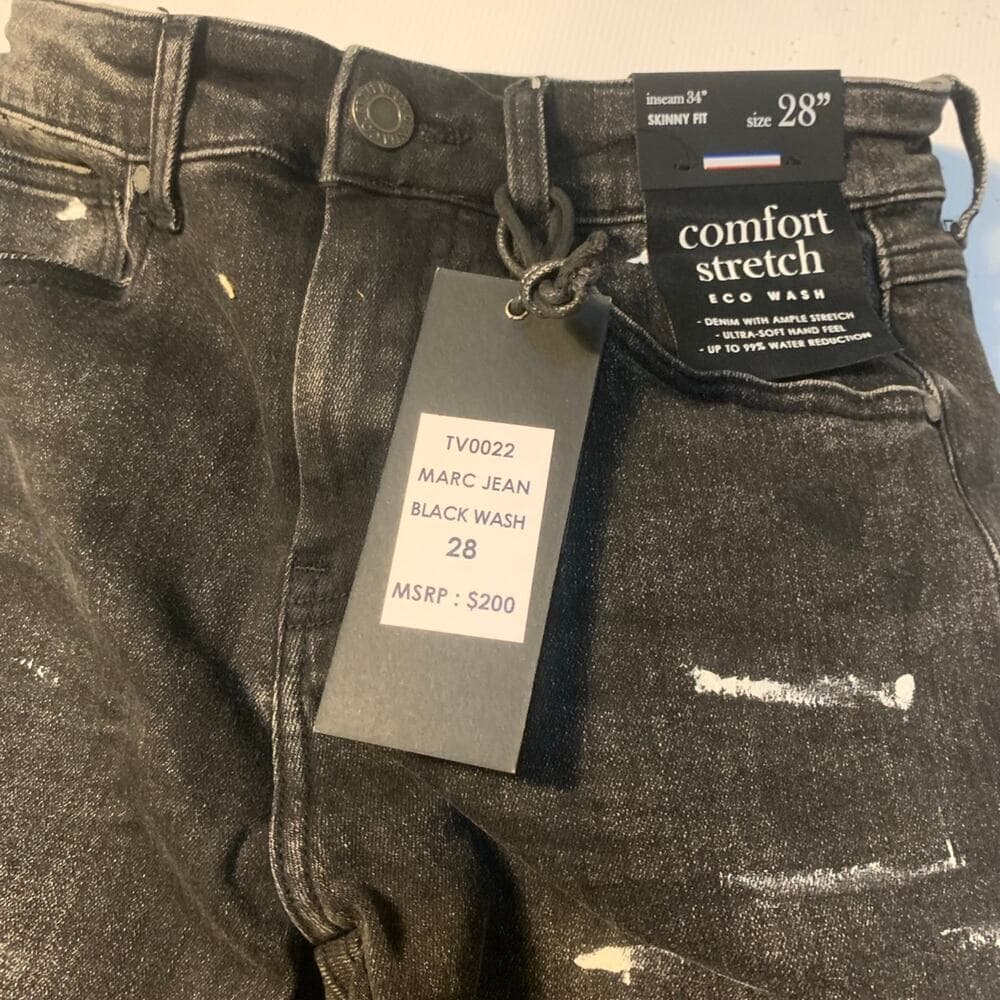 Si Tu Veux Superstack Black Wash Mens Jeans Size 28 - Thumbnail 2