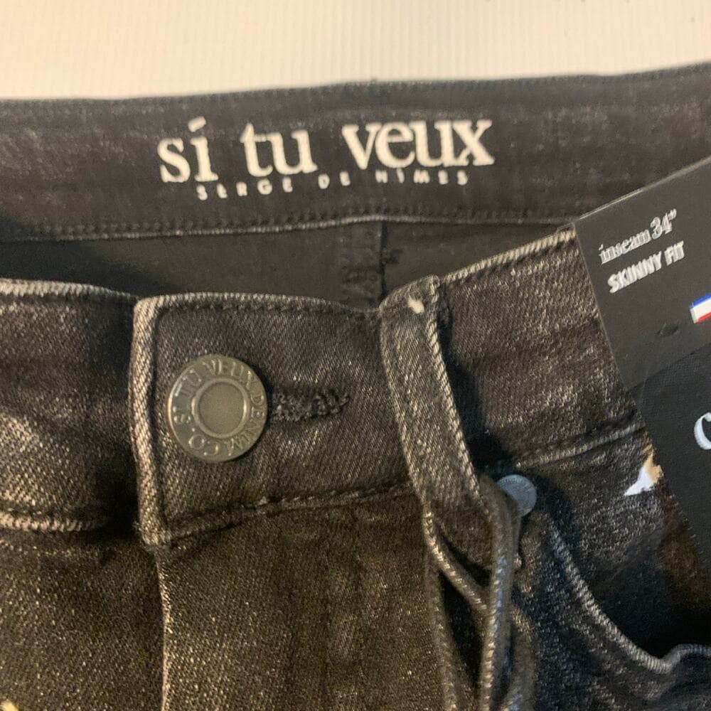Si Tu Veux Superstack Black Wash Mens Jeans Size 28 - Thumbnail 5