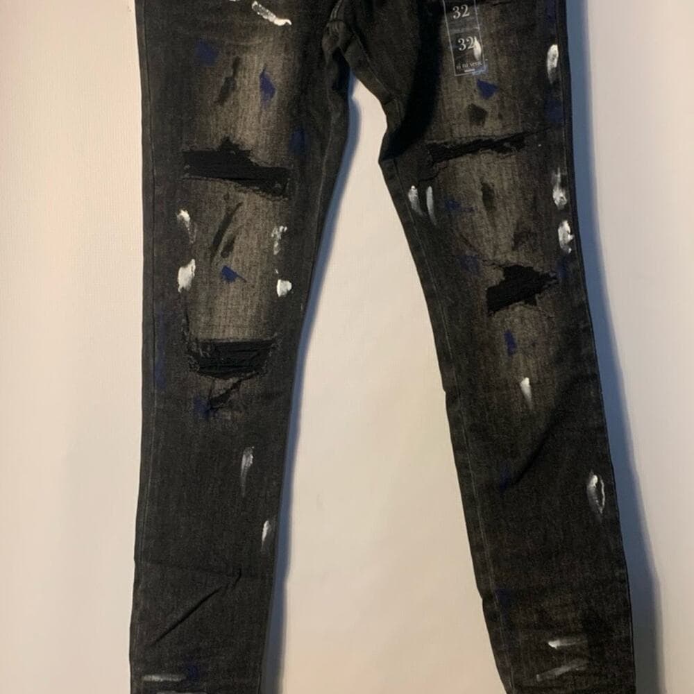 Si Tu Veux Superstack Black Wash Mens Jeans Size 32 - Thumbnail 10