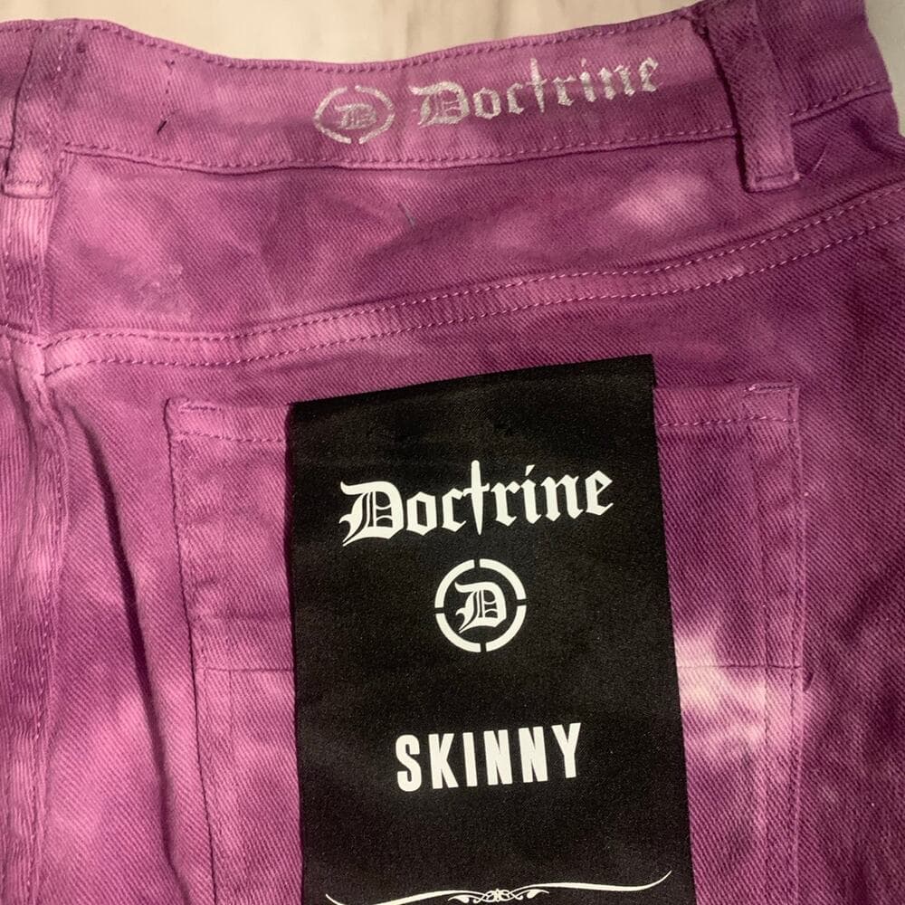 Doctrine Superstack Purple Mens Jeans Size 34 - Thumbnail 3