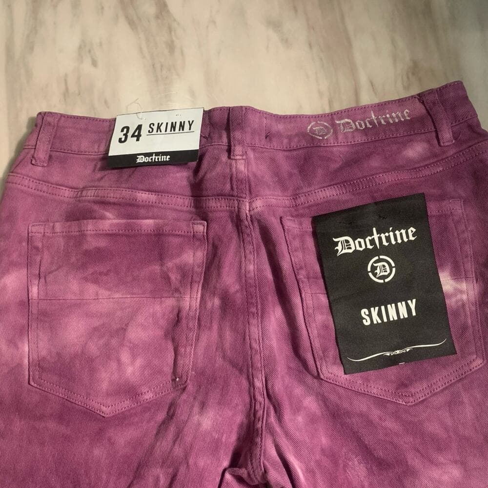 Doctrine Superstack Purple Mens Jeans Size 34 - Thumbnail 2