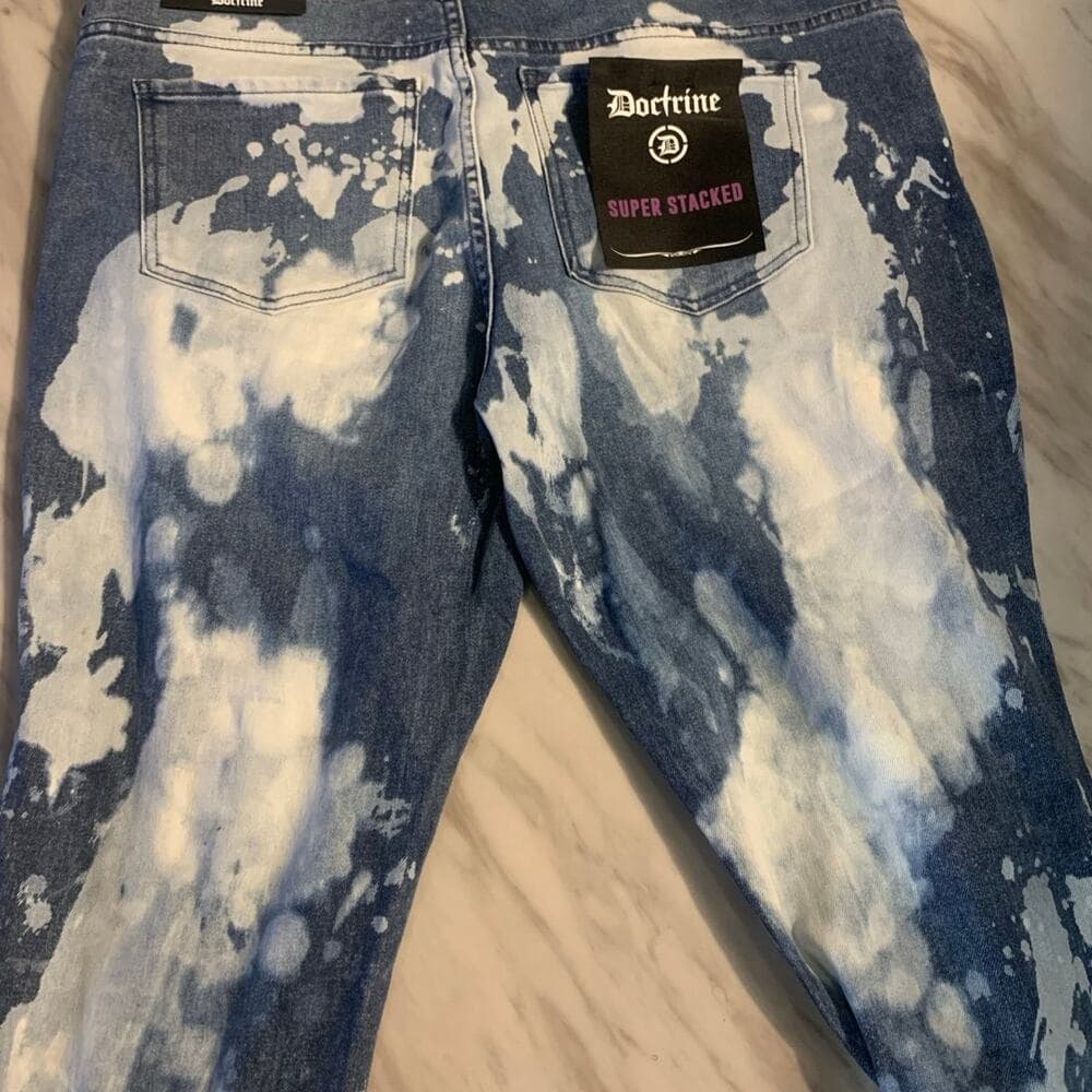 Doctrine Superstack Indigo Wash Mens Jeans Size 40 - Thumbnail 4