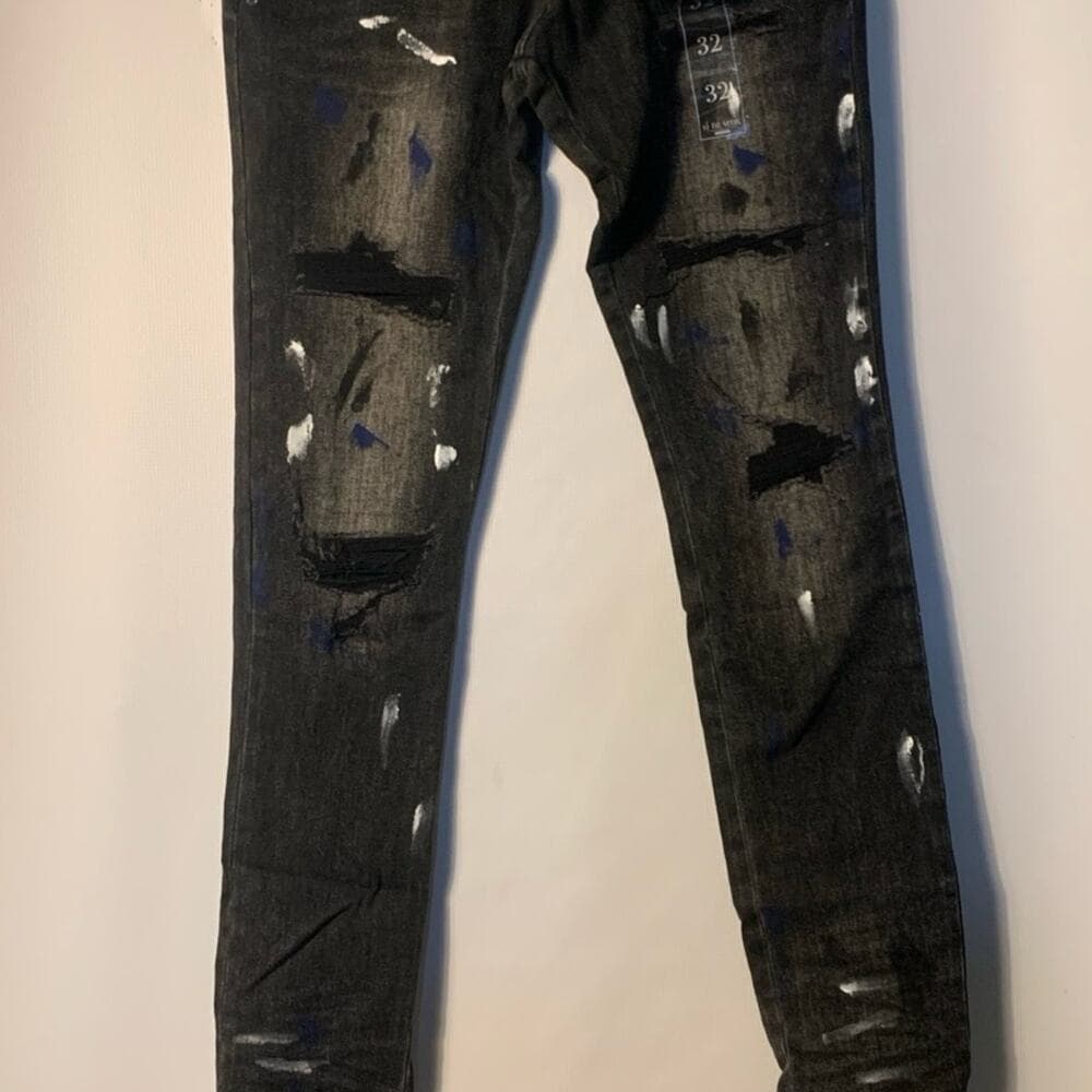 Si Tu Veux Superstack Black Wash Mens Jeans Size 32 - Thumbnail 10