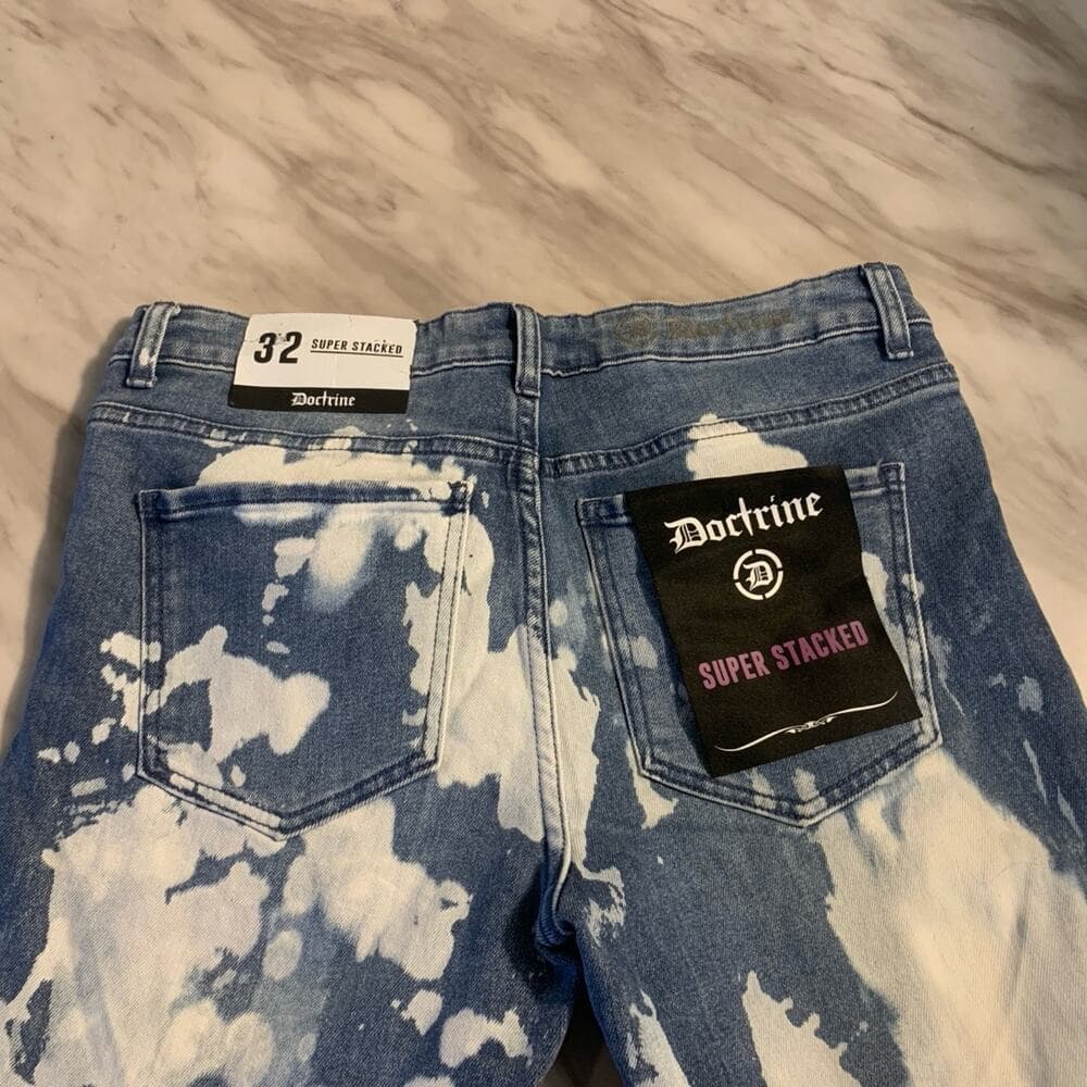 Doctrine Superstack Indigo Wash Mens Jeans Size 32 - Thumbnail 7