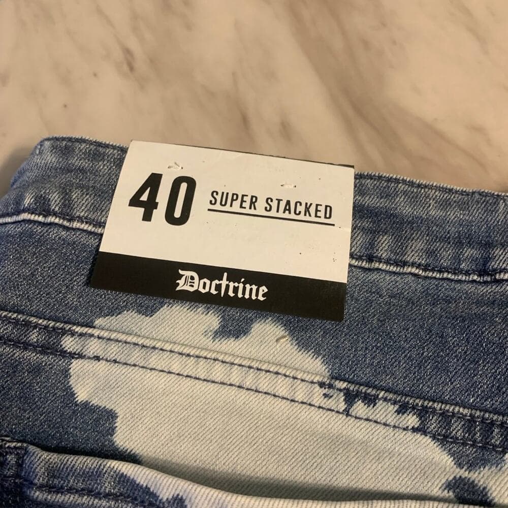 Doctrine Superstack Indigo Wash Mens Jeans Size 40 - Thumbnail 5