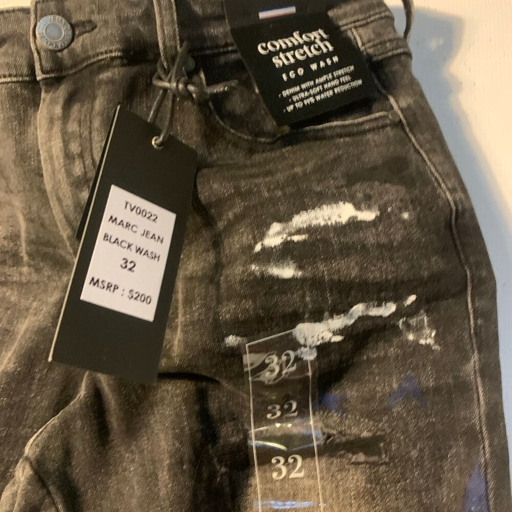 Si Tu Veux Superstack Black Wash Mens Jeans Size 32 - Thumbnail 3