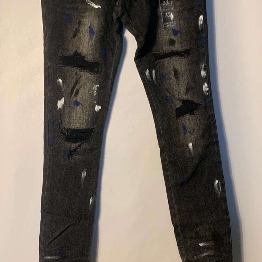 Si Tu Veux Superstack Black Wash Mens Jeans Size 32 - Thumbnail 10