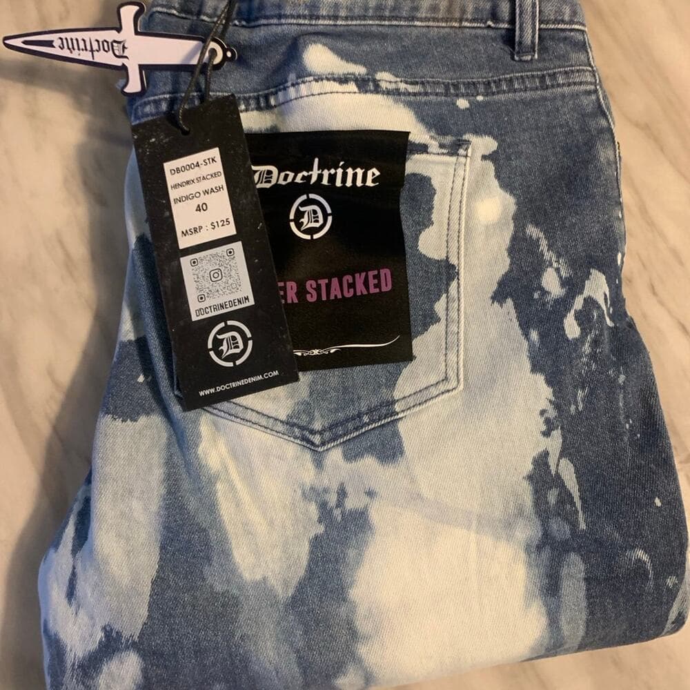 Doctrine Superstack Indigo Wash Mens Jeans Size 40 - Thumbnail 8
