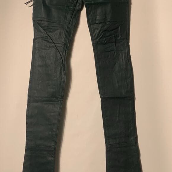 Si Tu Veux Superstack Hunter Green Wax Mens Jeans Size 30 - Thumbnail 12