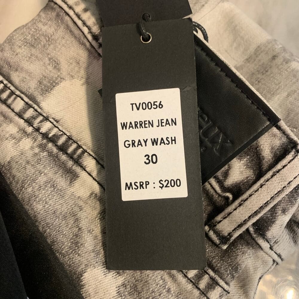 Si Tu Veux Superstack Grey Wash Mens Jeans Size 30 - Thumbnail 10