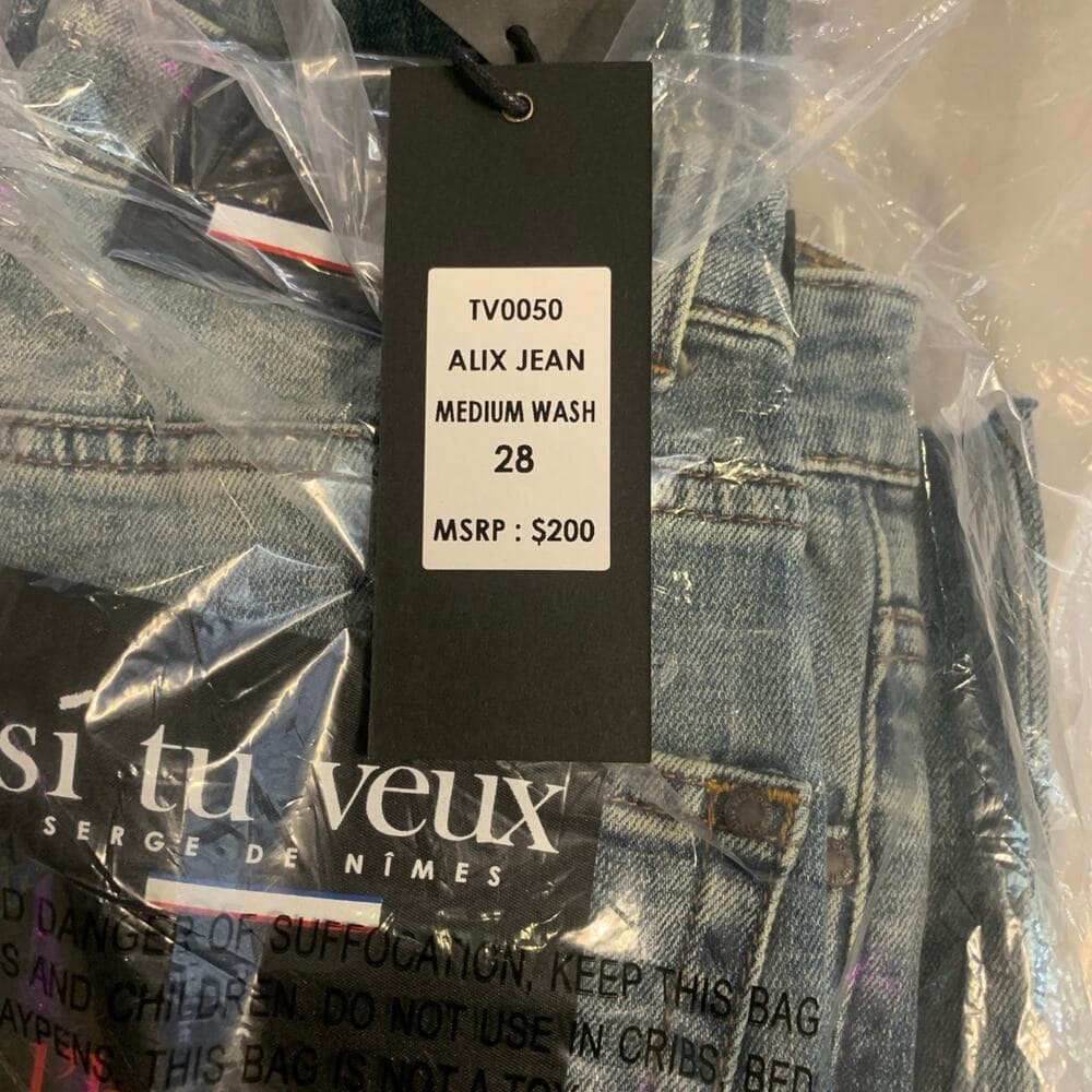 Si Tu Veux Superstack Medium Wash Mens Jean 28 - Thumbnail 8