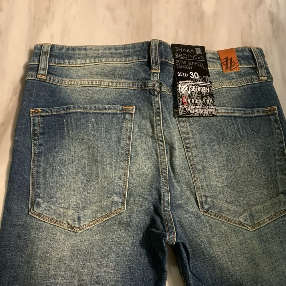 Shabaz Z Brothers Blue Mens Jeans Size 30 - Thumbnail 3