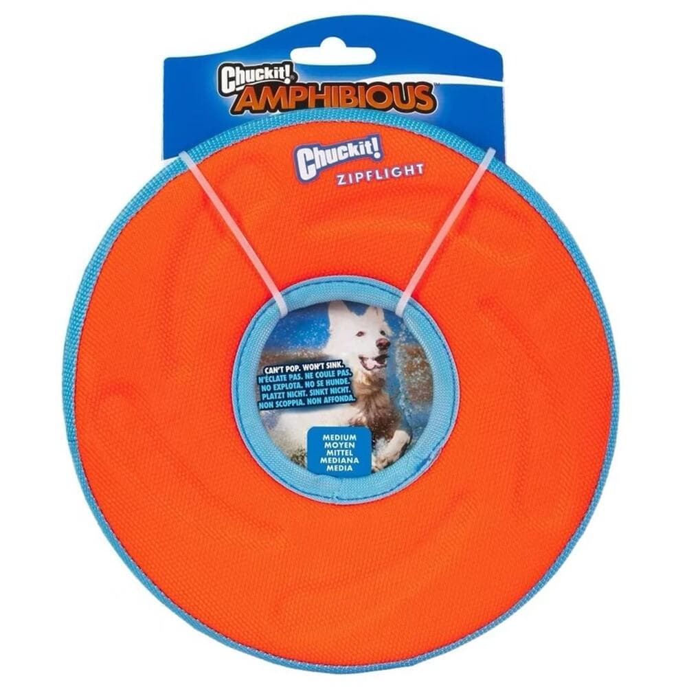 Chuckit! Zipflight Dog Toy - Blue/Orange - M - Thumbnail 3