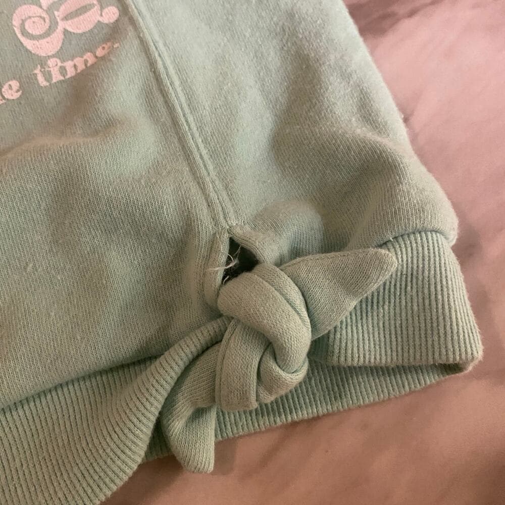 Grayson Mini Toddler Girls' Tie Waist Sweatshirt - Teal Green - Thumbnail 5