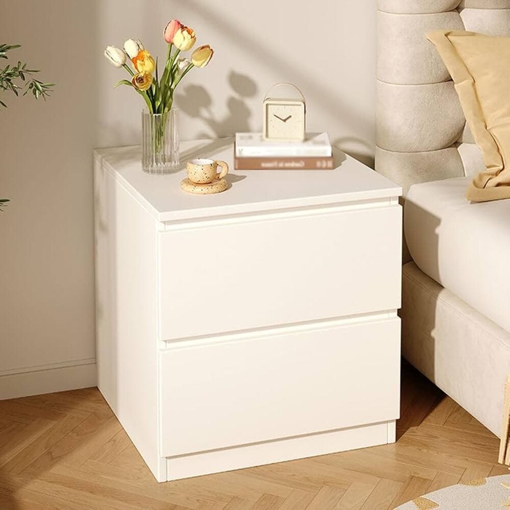 Night Stand Bedside Table Modern Minimalist Double Drawer Bedside Table Bedroom - Thumbnail 7