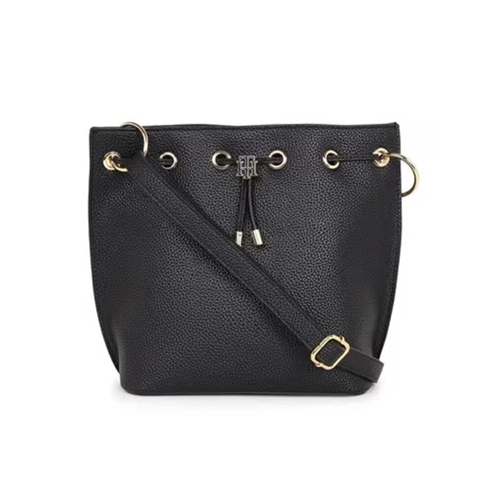 Tommy Hilfiger Women Black Solid Sling Bag - Thumbnail 8