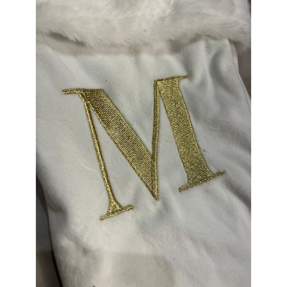 Cream Monogram Christmas Stocking - Thumbnail 2