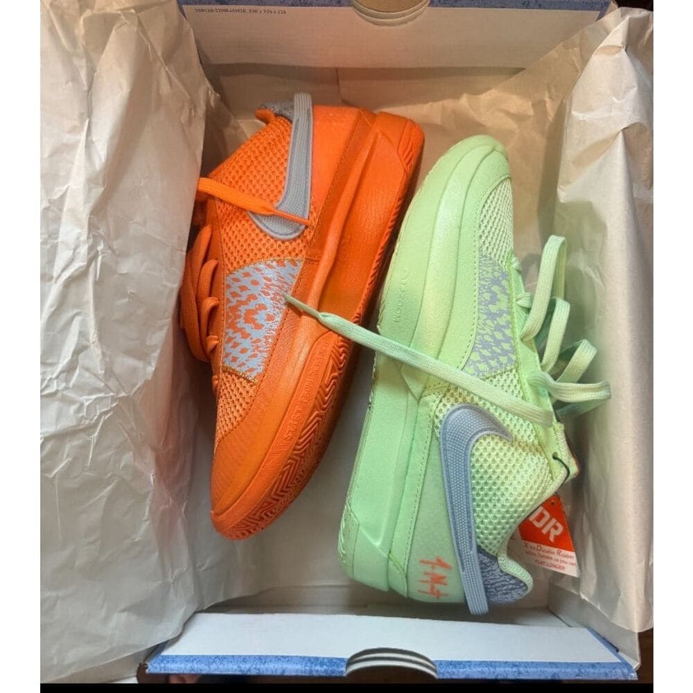 Nike GS Ja 1 "Bright Mandarin/Multi/Color/Vapor Green/Light Armory sneakers - Thumbnail 2