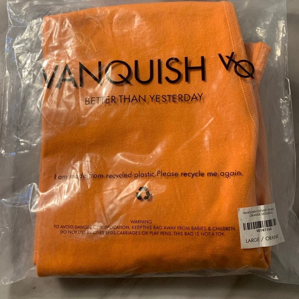Vanquish Elevate Seamless Orange Leggings Large - Thumbnail 6