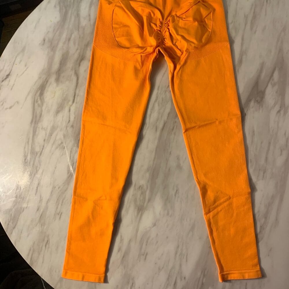 Vanquish Elevate Seamless Orange Leggings Large - Thumbnail 4