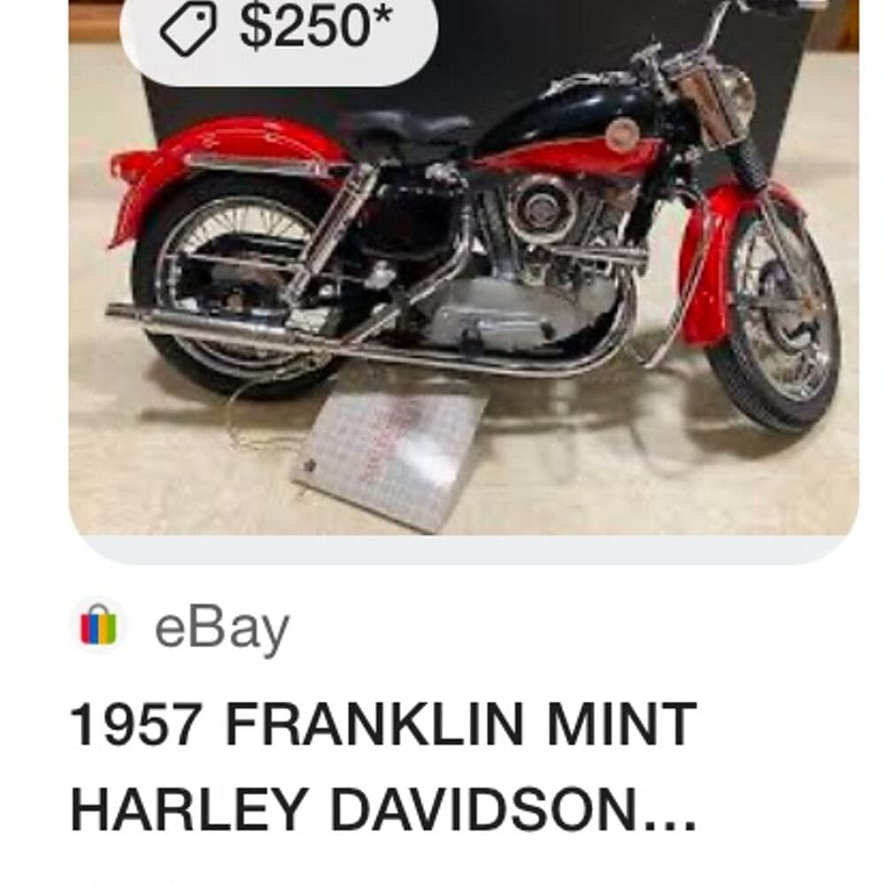 1957 FRANKLIN MINT HARLEY DAVIDSON SPORTSTER - Thumbnail 9