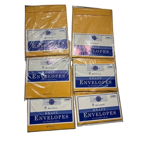 6 packs of 8 Kraft Envelopes 10 X 13 in /25.4 X 33 cm. - Thumbnail 7