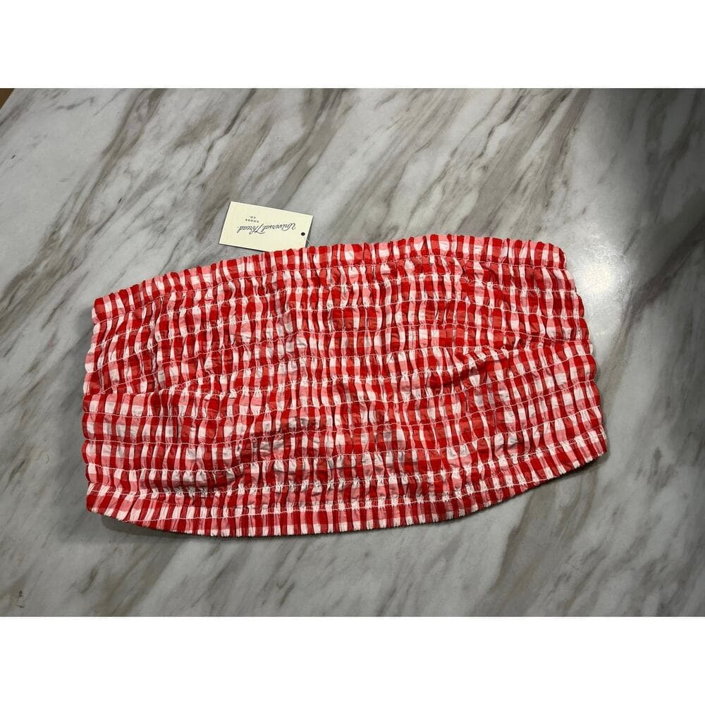 Red & white Checkered women’s top size XXL - Thumbnail 3