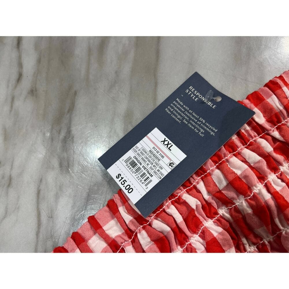Red & white Checkered women’s top size XXL - Thumbnail 4