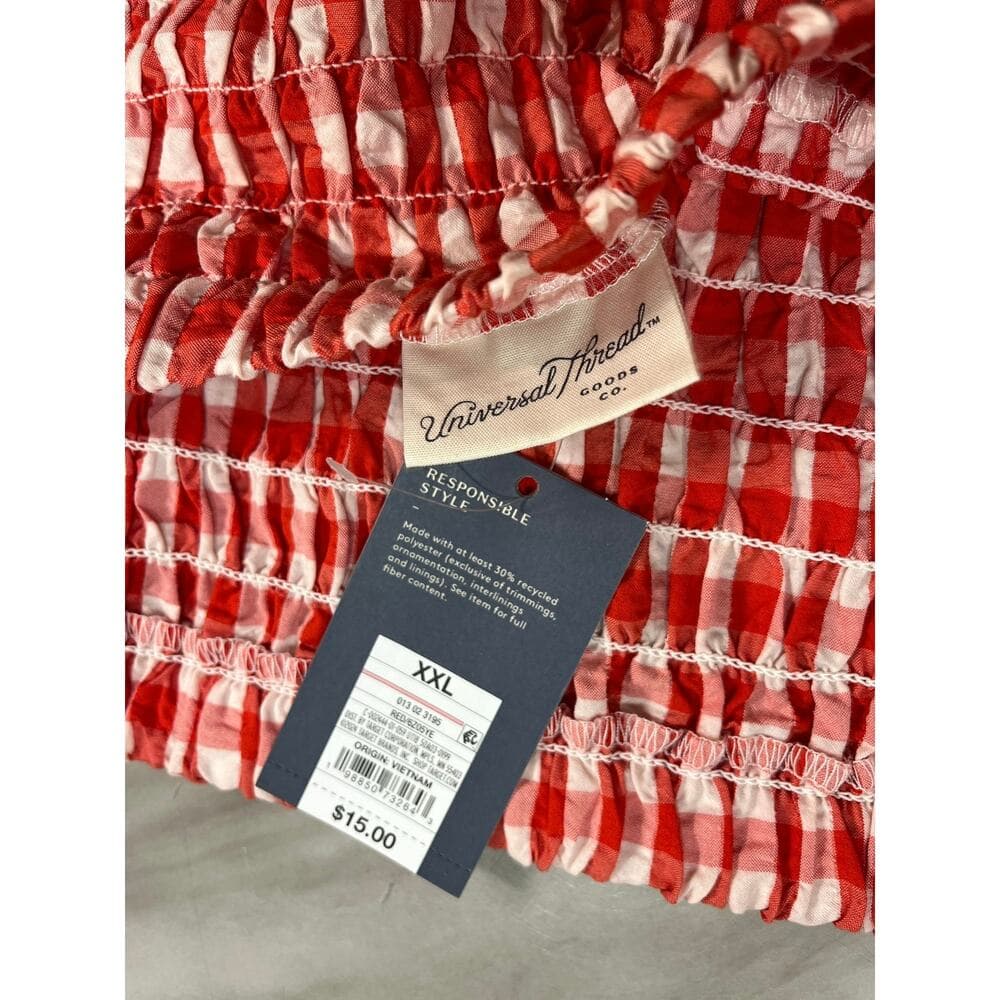 Red & white Checkered women’s top size XXL - Thumbnail 5